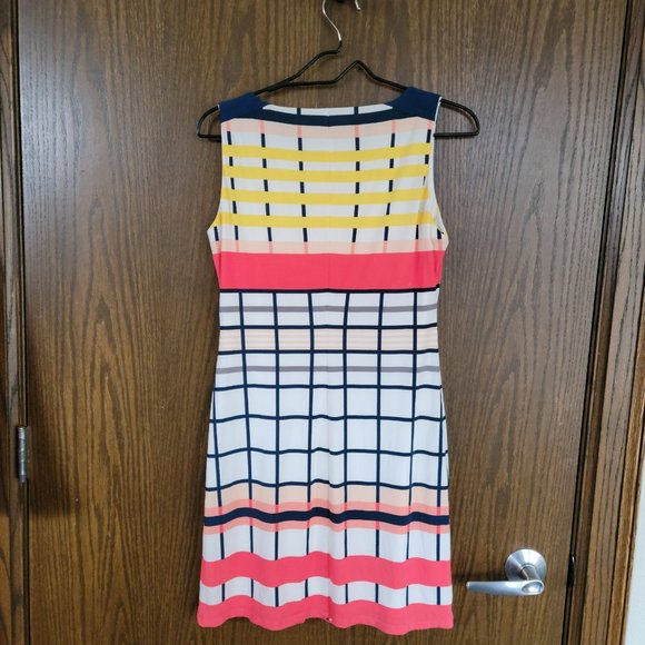 Donna Morgan Pleated Striped Sleeveless Sundress Size 6 - Picture 5 of 10
